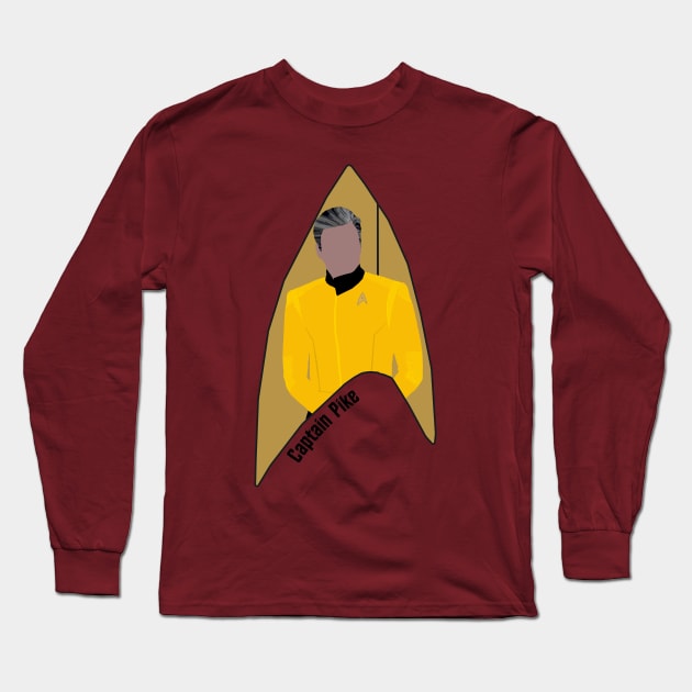 Captain Pike Enterprise Uniform Long Sleeve T-Shirt by Sutilmente